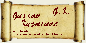 Gustav Kuzminac vizit kartica